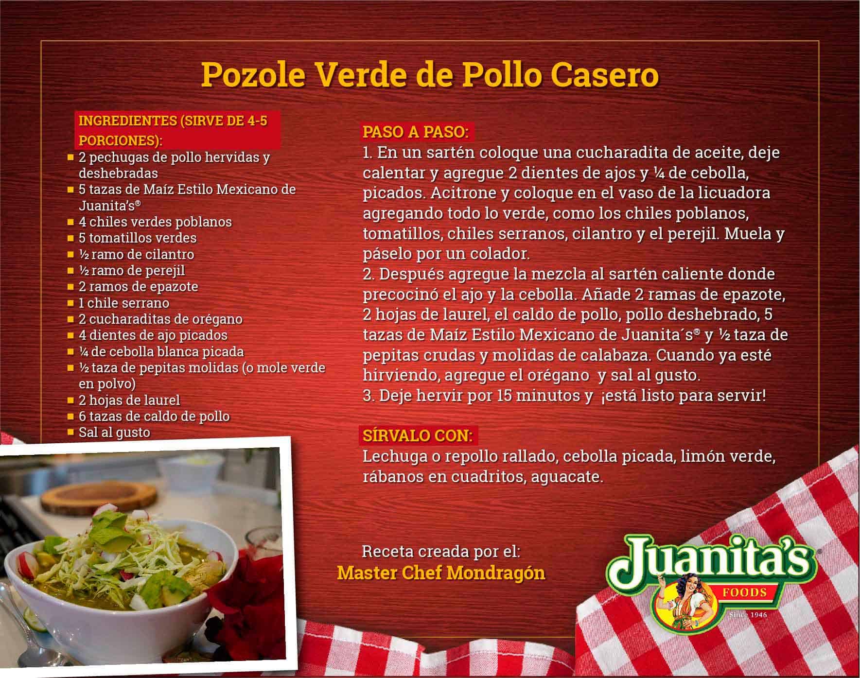 Pozole Verde de Pollo Casero | Juanita's Foods